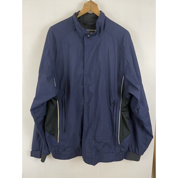 Dryjoys Footjoy FJ Windbreaker Rain jacket Sz M Convertible Zip Off Sleeve Blue - Picture 1 of 10